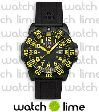 Luminox EVO Navy Seal Yellow Colormark Rubber Strap (Black) 3055