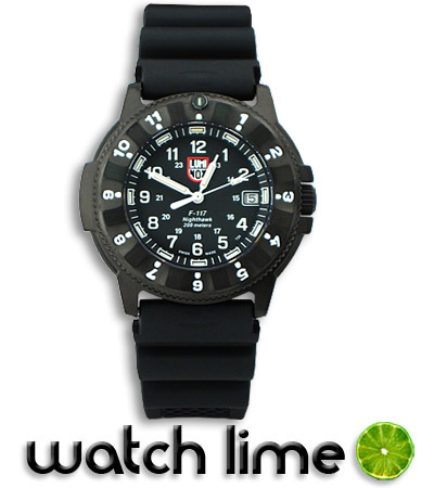 Luminox F-117 Nighthawk Flight Watch Rubber Strap (Black) 3401