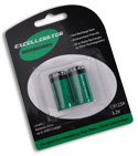 Excellerator Rechargeable CR123A 3V Batteries Two Pack (2)