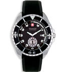 Swiss Military Hanowa Men's Black Sealander Rubber Band Dive Watch
