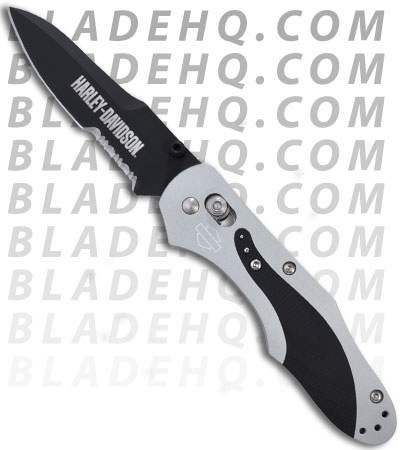 Harley Davidson 13960SBK-SLV Silver Osborne Axis Lock Knife w/ G-10 (Black SER)