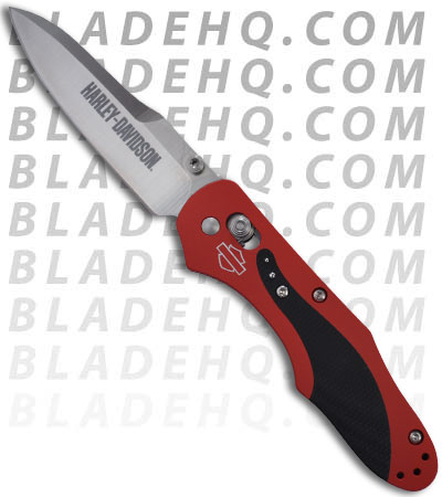 Harley Davidson 13960-RED Osborne Axis Lock Knife w/ G-10 (Satin PLN)