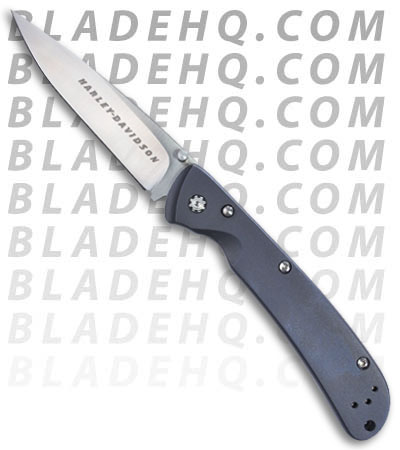 Harley Davidson Nagara Blue Ti NAK-LOK Manual Knife (Satin PLN) 13740 H-D