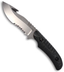 Bone Collector Large Fixed Blade G10 Knife w/ Gut Hook (Satin SER) 15010S-1