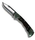 Buck 112 Nickel & Dark Walnut Finger Grooves (Coil Automatic)