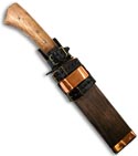 Kanetsune Knives Yoroi Knife Magnolia Handle Damascus Knife KB-128