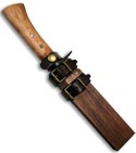 Kanetsune Knives Akatsuki Knife Oak Handle White Steel Knife KB-213