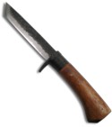 Kanetsune Seki Japan KAGE Oak Handle Damascus Tanto Knife KB-215