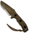 Tan Microtech Currahee Fixed Recurve Knife (SER) 102-13