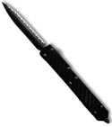 Microtech Makora II D/A OTF Double Edge Knife (Black DLC / Full SER) 106-3
