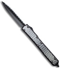 Microtech Makora II D/A OTF Double Edge Knife (Black Tribocoat / Full SER)