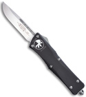 Microtech Combat Troodon Drop Point OTF Knife (Stonewash PLN) 143-10