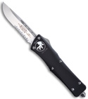 Microtech Combat Troodon Drop Point OTF Knife (Stonewash SER) 143-11