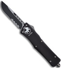 Microtech Combat Troodon Drop Point OTF Knife (Two Tone/ SER) 143-2