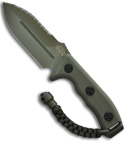 Green Microtech Crosshair Fixed Double Edge Knife (Green FULL SER) 104-3