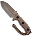 Tan Microtech Crosshair Fixed Double Edge Knife (Tan PLN) 101-1