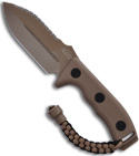 Tan Microtech Crosshair Fixed Double Edge Knife (Tan FULL SER) 101-3