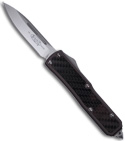 Microtech Carbon Fiber Grey Daytona D/A OTF Automatic Knife (Satin PLN) 146-4