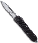 Microtech Carbon Fiber Grey Daytona D/A OTF Automatic Knife (Satin SER) 146-5