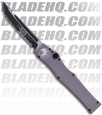 Microtech Gray Halo 5 V OTF Automatic Tanto Knife (Two Tone SER) 150-2GRY
