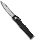 Microtech Halo 5 V OTF Automatic Drop Point Knife (Satin PLN) 151-4