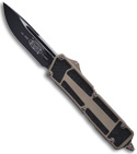 Microtech Navy Scarab Underwater Tan OTF Knife S/E Tritium (3.5" Black Plain)