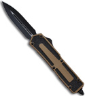 Microtech Tan Scarab Automatic OTF Knife D/E (DLC Black PLN)