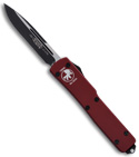 Microtech Dark Red UTX70 D/A OTF S/E Automatic Knife (Two-Tone PLN) 148-1R