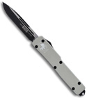 Microtech Silver UTX70 D/A OTF S/E Automatic Knife (Two-Tone PLN) 148-1S