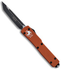 Microtech Orange UTX70 Tanto D/A OTF Automatic Knife (Two-Tone PLN) 149-1OR