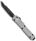 Microtech Silver UTX70 Tanto D/A OTF Automatic Knife (Two-Tone PLN) 149-1S