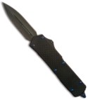 Microtech Custom Scarab D/A OTF Knife Carbon Fiber (Damascus Double Edge) #9
