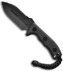 Black Microtech Crosshair Fixed Double Edge Knife (Full SER) 103-3