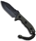 Green Microtech Crosshair Fixed Double Edge Knife (Full SER) 104-3