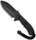 Black Microtech Crosshair Fixed Double Edge Knife (Black PLN) 103-1