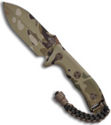 Multi Camo Microtech Crosshair Fixed Double Edge Knife (Camo PLN) 105-1
