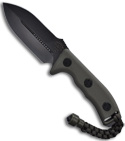 Green Microtech Crosshair Fixed Double Edge Knife (Black PLN)