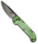 Microtech Lime Splash LUDT Automatic Knife (Damascus)