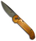 Microtech Orange Speck LUDT Automatic Knife (Damascus)