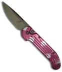 Microtech Violet Splash LUDT Automatic Knife (Damascus)