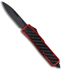 Microtech Red Daytona D/A OTF Knife (Black PLN) 146-1RCF