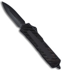 Microtech Scarab OTF Carbon Fiber Knife w/ Tritium (Black / PLN) 110-1T