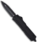 Microtech Scarab Tactical OTF Knife D/E (DLC Black / Full SER) 110-3