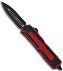 Microtech Red Scarab Double Edge OTF Knife (Black / PLN) 110-1R