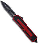 Microtech Red Scarab Double Edge OTF Knife (3.5" Black Serr) 110-2R 09/2009