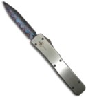 Microtech Custom Stainless Ultratech D/A OTF Knife (Blue Damascus)