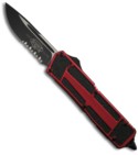 11121RED Microtech Scarab OTF Knife S/E (Two Tone SER)