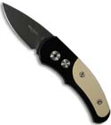 Protech Runt J4 Ivory Micarta Handle (Black PLN) 4452
