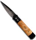 Limited Protech Godfather Knife (Burl Wood / Damascus)