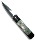Custom Protech Godfather Automatic Knife w/ Mother of Pearl (Mirror PLN)